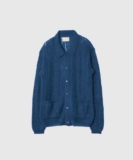 YOKE | SILK MOHAIR BUTTONED CARDIGAN(PEACOCK) | シルクモヘア YOKE | SILK MOHAIR BUTTONED CARDIGAN(PEACOCK) | シルクモヘア