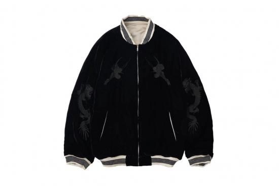 【ssstein】ヴィンテージ リバーシブル ジップジャケット ssstein × KEITAMARUYAMA】VINTAGE SATIN / VELVET REVERSIBLE