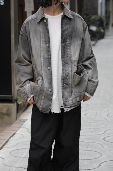 ANCELLM | アンセルム DENIM COVERALL(BLACK) / デニム