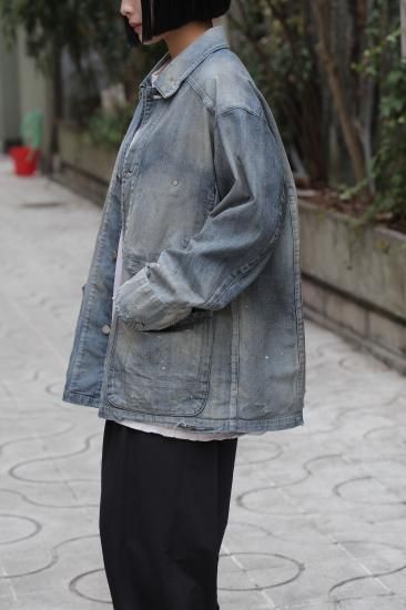 アンセルムデニムカバーオール ブルー系 ANCELLM | アンセルム DENIM COVERALL(INDIGO) / デニム
