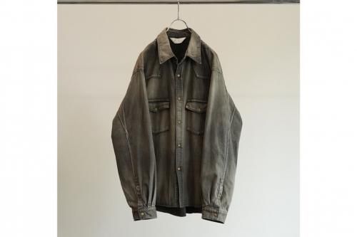 <img class='new_mark_img1' src='https://img.shop-pro.jp/img/new/icons2.gif' style='border:none;display:inline;margin:0px;padding:0px;width:auto;' />ANCELLM / DENIM WESTERN SHIRT(BLACK)