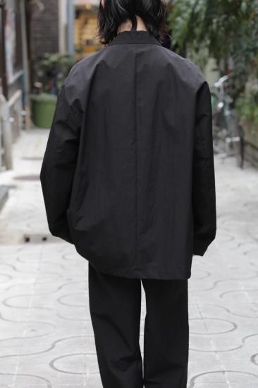 stein | シュタイン WINDPROOF NYLON SINGLE BREASTED JACKET(BLACK