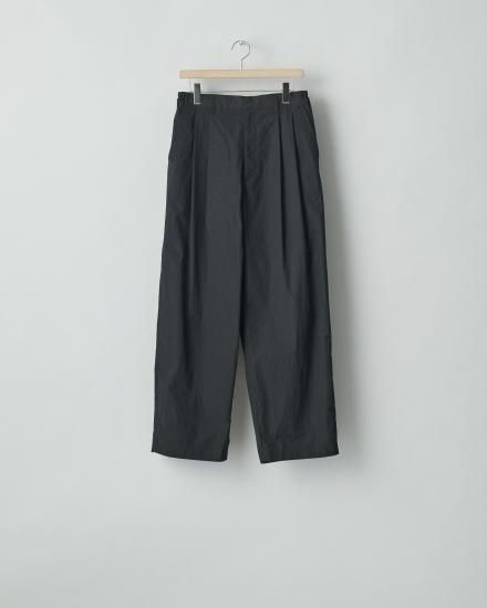 ssstein | シュタイン WINDPROOF NYLON WIDE EASY TROUSERS(BLACK
