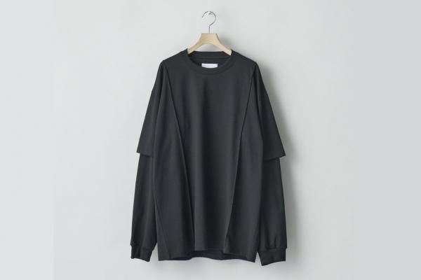 stein | シュタイン OVERSIZED LAYERED SLEEVE TEE(BLACK stein | シュタイン OVERSIZED LAYERED SLEEVE TEE(BLACK
