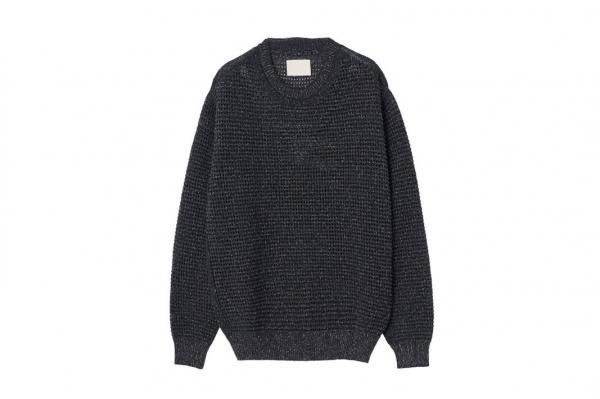 YOKE | MESH KNITTED CREWNECK SWEATER(BLACK) | メッシュニット YOKE | MESH KNITTED CREWNECK SWEATER(BLACK) | メッシュニット