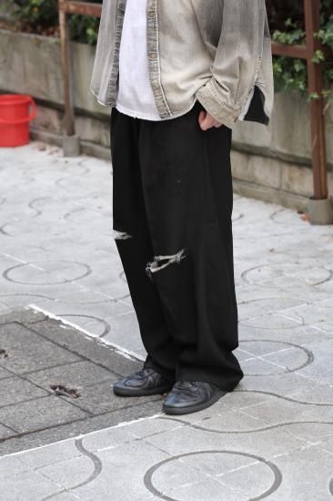 ANCELLM DAMAGE WOOL 2TUCK SLACKS サイズ1 800x.jpg?