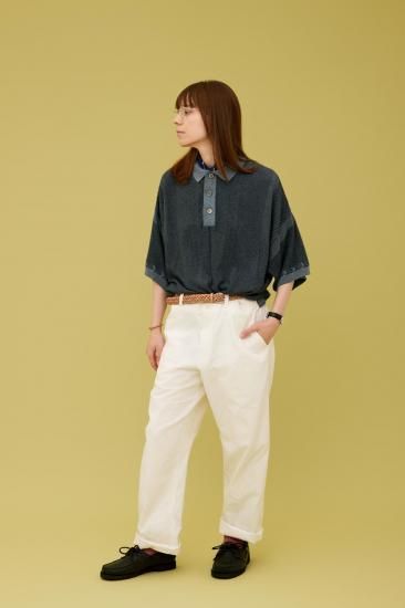 Yasuiki 25SS Umiiro ニットポロ BLUE サイズ1 Yasuiki 25SS Umiiro ニットポロ BLUE サイズ1 YASHIKI / Umiiro