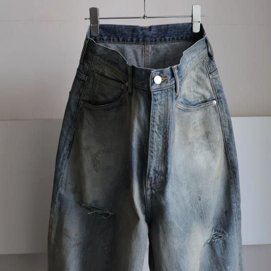 ANCELLM | アンセルム DAMAGE WIDE 5P DENIM PANTS(INDIGO