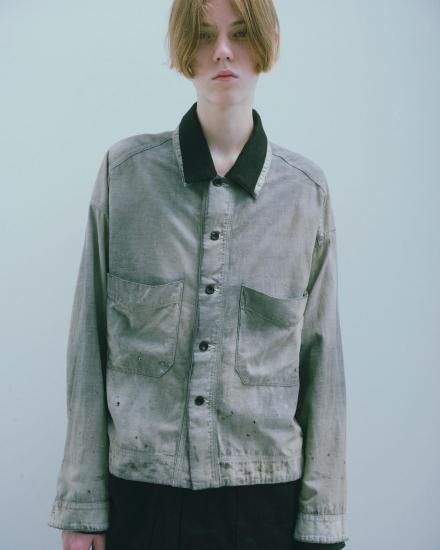 ancellm 22ss シャンブレージャケット ANCELLM | アンセルム CHAMBRAY SHIRT JACKET(BLACK
