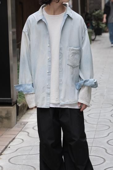 ANCELLM | アンセルム AGING CHAMBRAY SHIRT(INDIGO