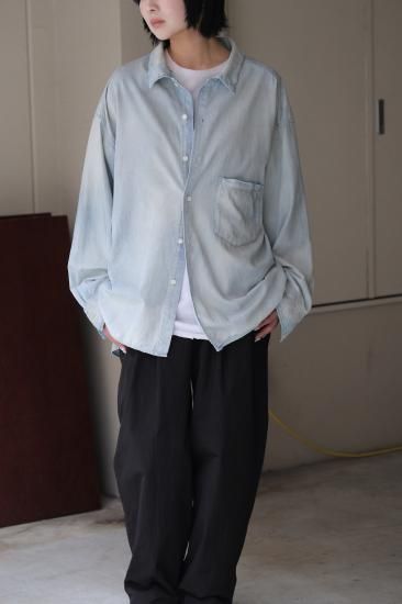 ANCELLM | アンセルム AGING CHAMBRAY SHIRT(INDIGO) / エイジング