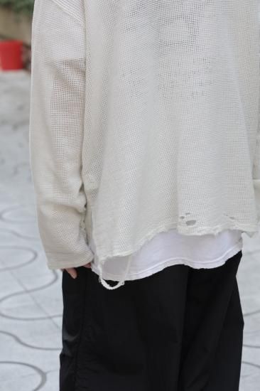 トップス ANCELLM 25SS MARBLING MESH LS T-SHIRT MARBLING MESH LS T-SHIRT(WHITE) – ANCELLM