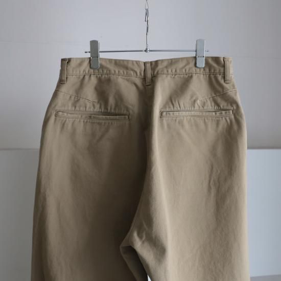 25ss アンセルム リメイク ワイド チノ パンツ 1 ペンキ ダメージ ANCELLM | アンセルム REMAKE WIDE CHINO TROUSERS(BROWN