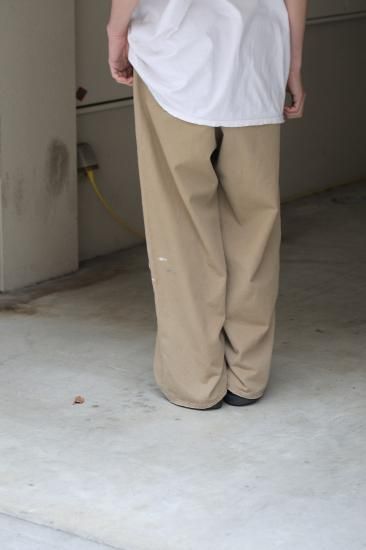 パンツ Ancellm REMAKE WIDE CHINO TROUSERS BROWN REMAKE WIDE CHINO TROUSERS(BROWN) – ANCELLM