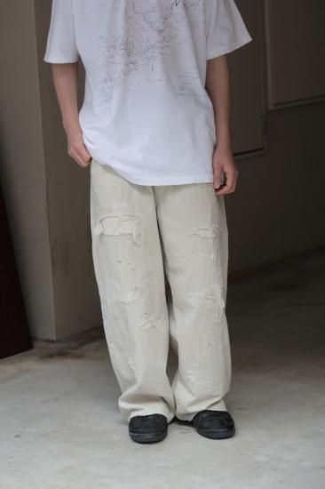 ANCELLM REMAKE WIDE CHINO TROUSERS ベージュ c4e765523f7a1f4094f5b64a8fccec