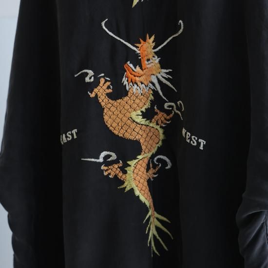 ANCELLM | アンセルム AGING EMBROIDERY SHIRT(BLACK