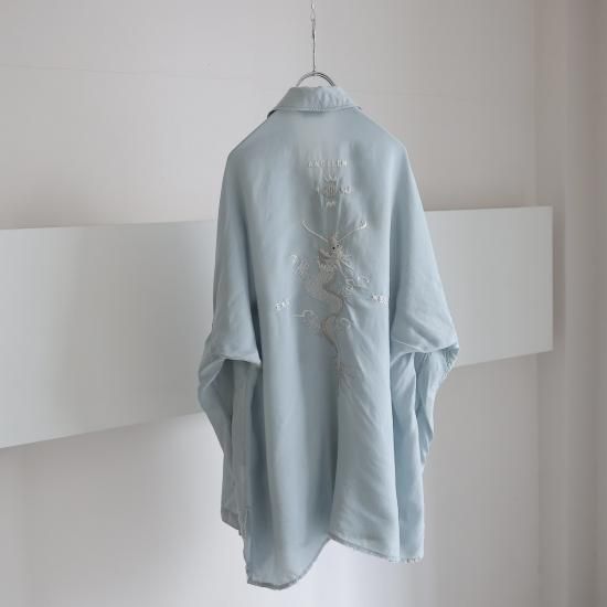 ANCELLM | アンセルム AGING EMBROIDERY SHIRT(SAX) / エイジングエン