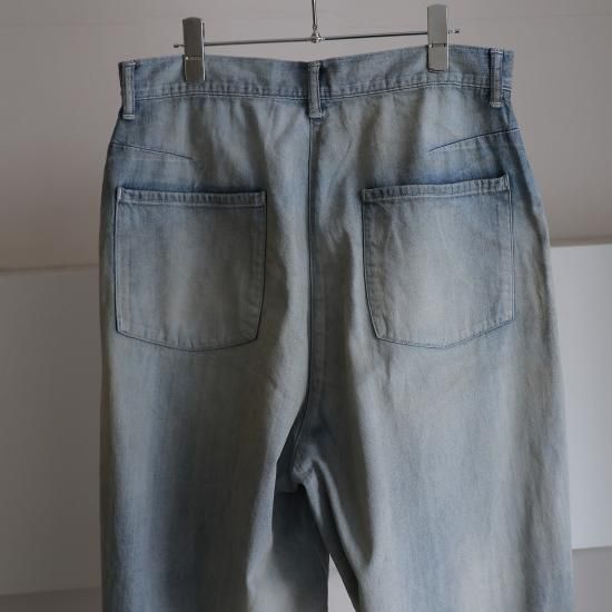 パンツ ANCELLM LIGHT OZ WIDE STRAIGHT DENIM 25SS】ANCELLM LIGHT OZ WIDE STRAIGHT DENIM PANTS(WHITE) ANC