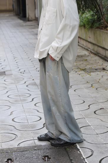 アンセルム 25SS ライトオンスワイドストレートデニムパンツ 白 サイズ1 ANCELLM | アンセルム LIGHT OZ WIDE STRAIGHT DENIM PANTS