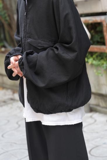 ANCELLM | アンセルム SILK NEP KIMONO BLOUSON(BLACK) / シルク