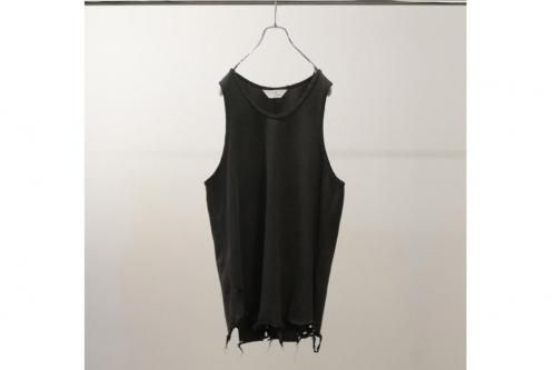 <img class='new_mark_img1' src='https://img.shop-pro.jp/img/new/icons2.gif' style='border:none;display:inline;margin:0px;padding:0px;width:auto;' />ANCELLM / DAMAGE TANK TOP(BLACK)