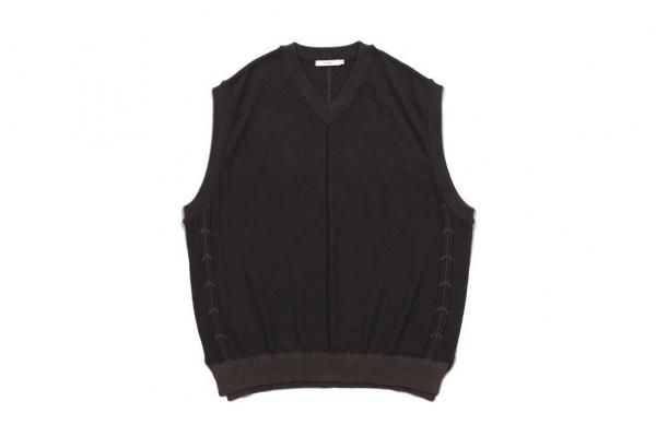 YASHIKI / Yozora V-neck Vest(BROWN) | ヨゾラVネックベスト