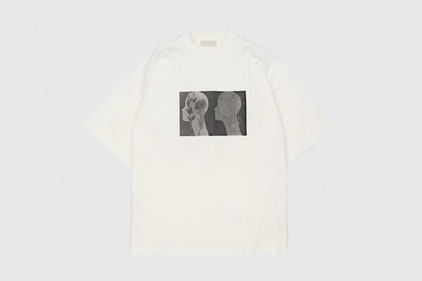 定価17600円 KOZABURO 変形カットソー　タグあり　Tシャツ　ホワイト 変な日本語Tシャツ(試作品) Regular Fit T-Shirt by ふたばての