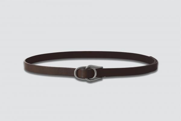 YOKE | Double Buckel Leather Belt(DARK BROWN) | ダブルバックル