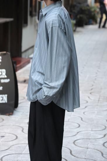KANEMASA PHIL. | カネマサ 46G Atmosphere Stripe Shirt(BLUE