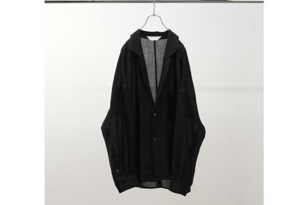 ANCELLM アンセルム WOOL KERSEY TAILORED SHIRT ANCELLM | アンセルム WOOL KERSEY TAILORED SHIRT (BLACK