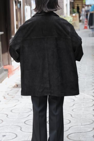 ssstein | シュタイン COW SUEDE CAR JACKET(BLACK) / カウスエード