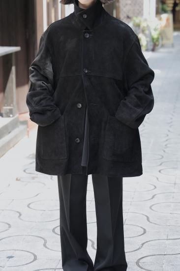 ssstein | シュタイン COW SUEDE CAR JACKET(BLACK) / カウスエード