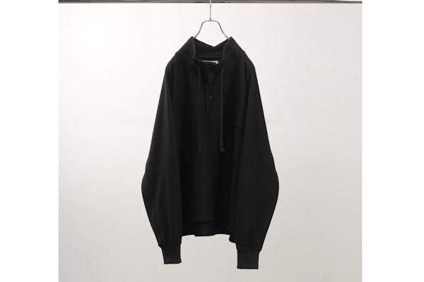 ANCELLM | アンセルム HENLEY PULL OVER SHIRT(BLACK) / ヘンリープル