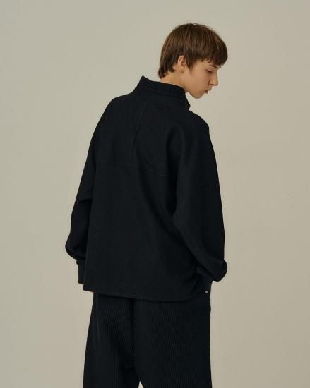 ANCELLM | アンセルム HENLEY PULL OVER SHIRT(BLACK) / ヘンリープル