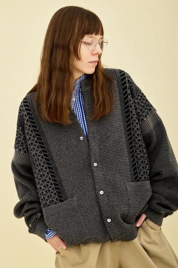 YASHIKI カーディガンベスト グレージュ YASHIKI / Ginka Cardigan(GREIGE) | ギンカカーディガン(グレージュ