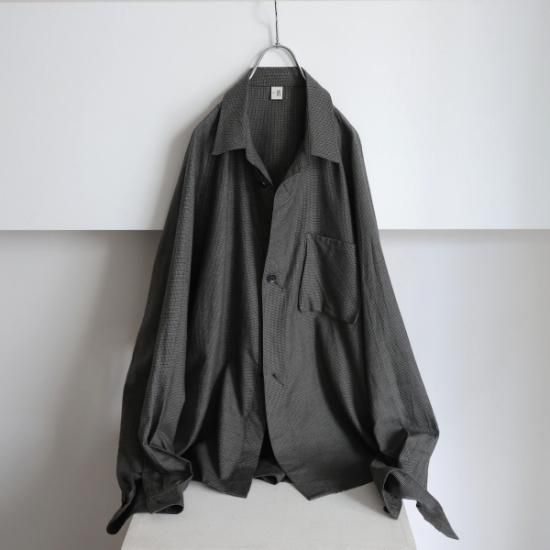 トップス satou / nemaki wide check shirt(SUMI) satou | サトウ nemaki wide check shirt(SUMI) / ネマキワイド