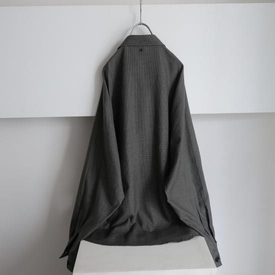 トップス satou / nemaki wide check shirt(SUMI) satou nemaki check wide shirt 