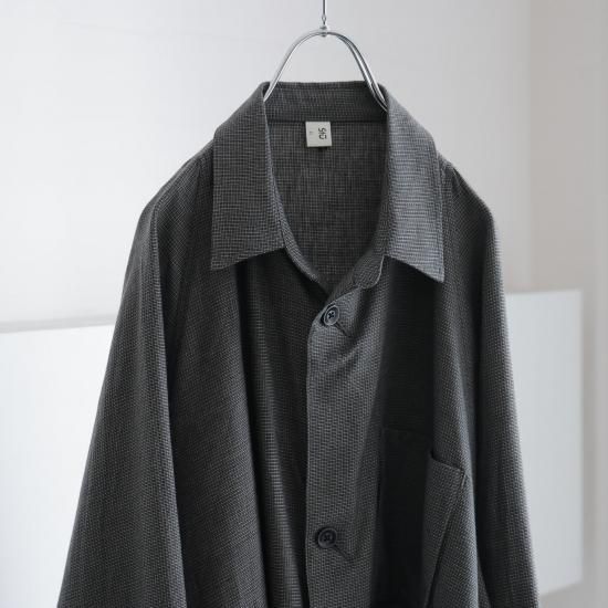 satou | サトウ nemaki wide check shirt(SUMI) / ネマキワイド