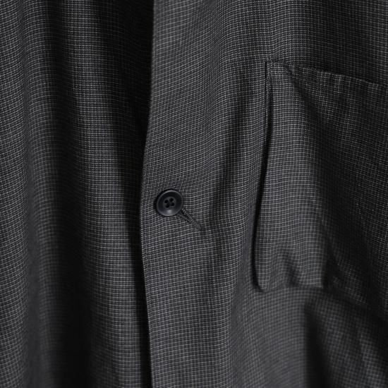 satou | サトウ nemaki wide check shirt(SUMI) / ネマキワイド