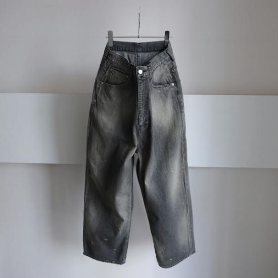ancellm シューカットデニム refomed stein yoke ANCELLM - CRASH SELVEDGE SHOE CUT 5P DENIM PANTS/INDIGO