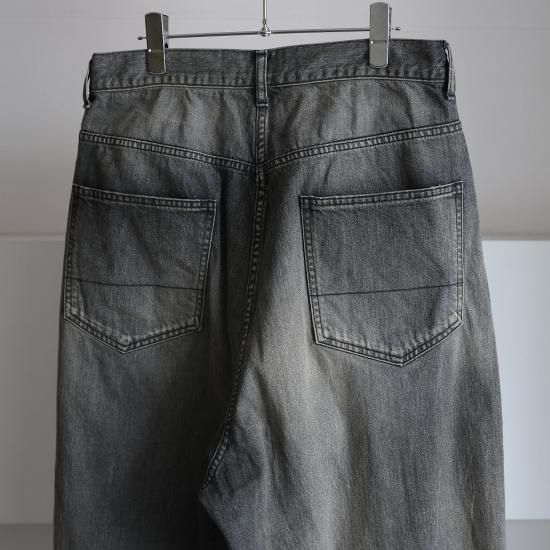 03 AGING01 BLACK アンセルムストレートデニム 2025AW】 ANCELLM