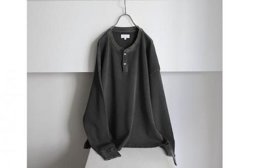 <img class='new_mark_img1' src='https://img.shop-pro.jp/img/new/icons2.gif' style='border:none;display:inline;margin:0px;padding:0px;width:auto;' />KANEMASA PHIL. / 18G Garment Dye Waffle(CHARCOALGoose Grey)