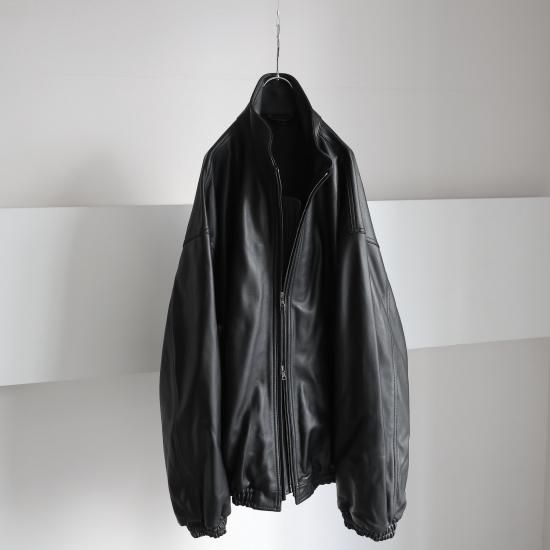 ssstein | シュタイン SHEEP LEATHER STAND COLLAR JACKET(BLACK