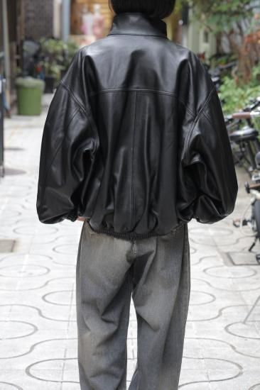 ssstein | シュタイン SHEEP LEATHER STAND COLLAR JACKET(BLACK