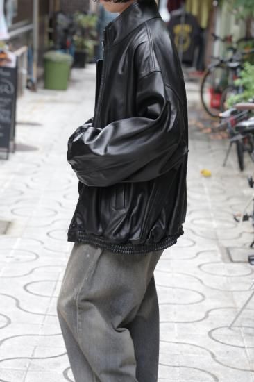 ssstein | シュタイン SHEEP LEATHER STAND COLLAR JACKET(BLACK