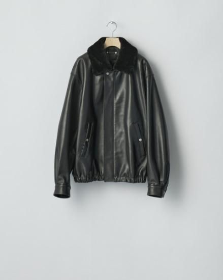 ssstein | シュタイン MOUTON COLLAR SHEEP LEATHER ZIP JACKET