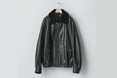 <img class='new_mark_img1' src='https://img.shop-pro.jp/img/new/icons2.gif' style='border:none;display:inline;margin:0px;padding:0px;width:auto;' />ssstein / MOUTON COLLAR SHEEP LEATHER ZIP JACKET(BLACK)