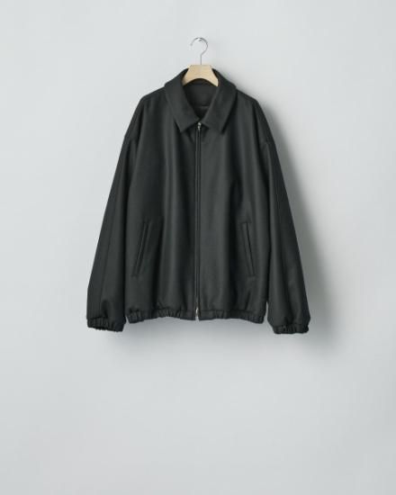 ssstein | シュタイン MELTON OVERSIZED ZIP JACKET(BLACK