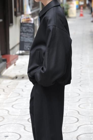 ssstein | シュタイン MELTON OVERSIZED ZIP JACKET(BLACK
