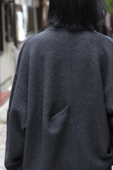 ssstein | シュタイン EXTRA FINE WOOL KNIT TUCKED CARDIGAN(CHARCOAL ssstein | シュタイン EXTRA FINE WOOL KNIT TUCKED CARDIGAN(CHARCOAL